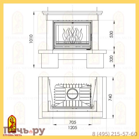 Каминная облицовка Мета Тулуза 700 серия Европа фото 3