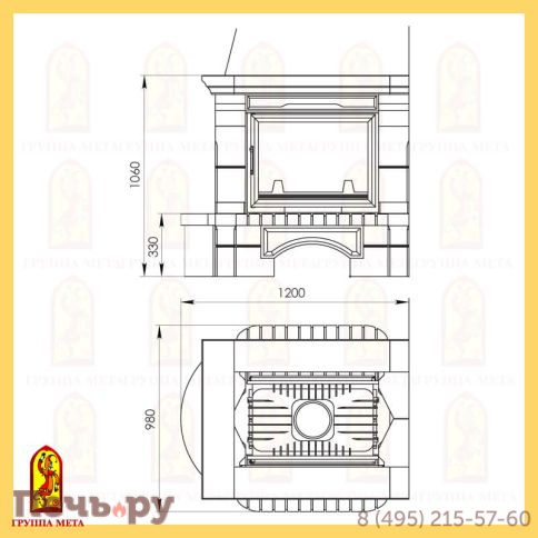 Каминная облицовка Мета Вальс 700 серия Музыка огня фото 3