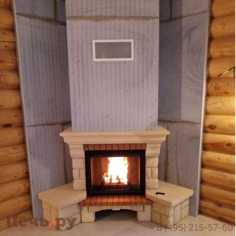 Каминная облицовка Supra Russia Beaurivage SR с каменной балкой фото 3