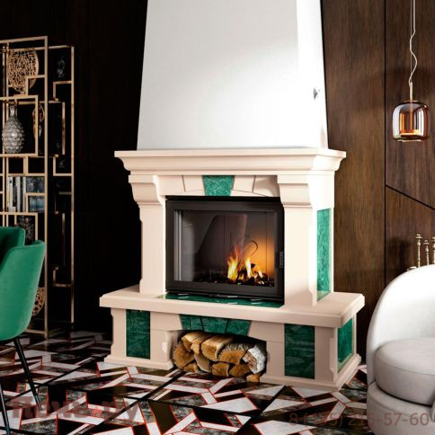 Каминная облицовка Supra-Russia Marbella SR, с каменной балкой фото 2