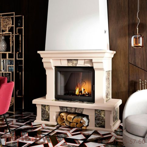 Каминная облицовка Supra-Russia Marbella SR, с каменной балкой фото