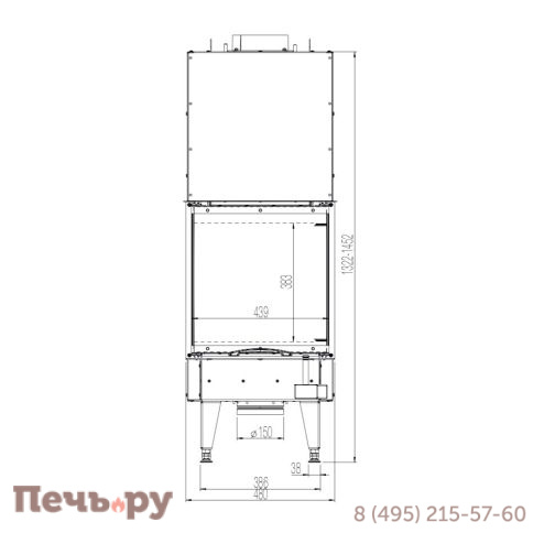 Каминная топка Austroflamm 48х72x51 S3 2.0 фото 3
