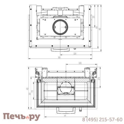 Каминная топка Austroflamm 64х33x51 S3 2.0 фото 4