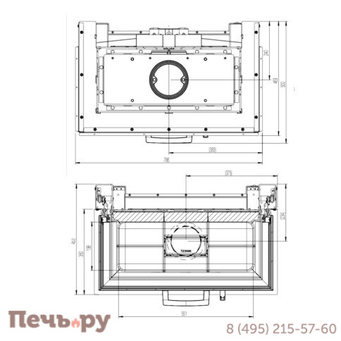 Каминная топка Austroflamm 75х35x45 S3 2.0 фото 3