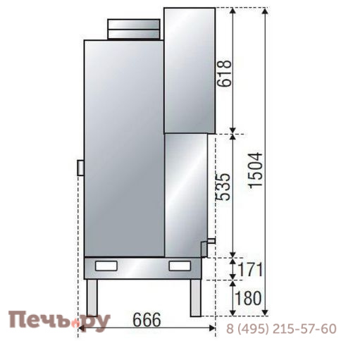 Каминная топка Axis H 1200 simple face фото 4