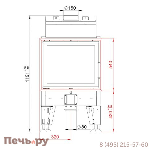 Каминная топка BeF Home Passive 6 фото 5