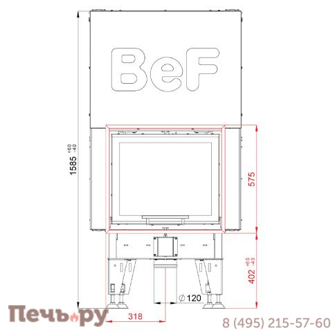 Каминная топка BeF Home Therm V 6 фото 4