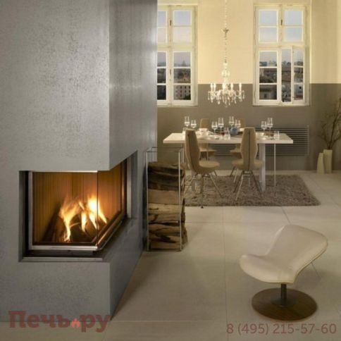 Каминная топка Brunner Architektur-Kamin Eck 45/101/40 с цельногнутым стеклом фото 4