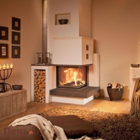 Каминная топка Brunner Eck-Kamin 51/52/52 с подъемом (стекло - угловое) фото 5