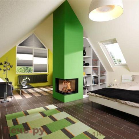 Каминная топка Brunner Eck-Kamin 51/52/52 с подъемом (стекло - угловое) фото 6