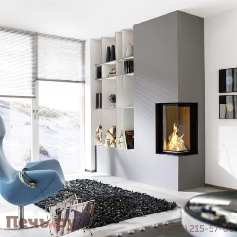 Каминная топка Brunner Eck-Kamin 70/33/33 с подъемом (стекло - угловое) фото 4