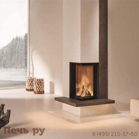 Каминная топка Brunner Eck-Kamin 70/33/33 с подъемом (стекло - угловое) фото 6