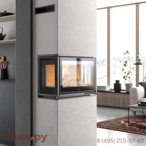 Каминная топка Contura i8 трехсторонняя, с чугунной дверцей фото 3