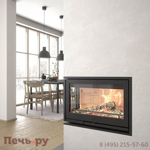 Каминная топка Contura i8 угловая, с чугунной дверцей фото 4