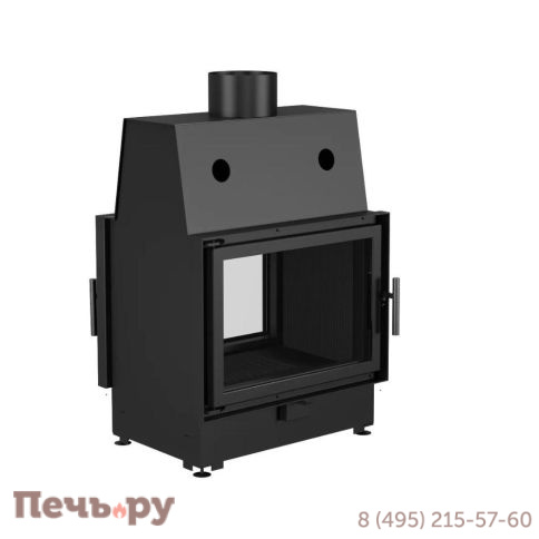 Каминная топка Echa Tech ECT Double 70x51/V 13 кВт, 700/510, туннель, футеровка чугун фото 5