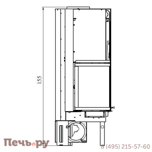 Каминная топка EdilKamin IC Tekno 2 DX/SX N фото 5