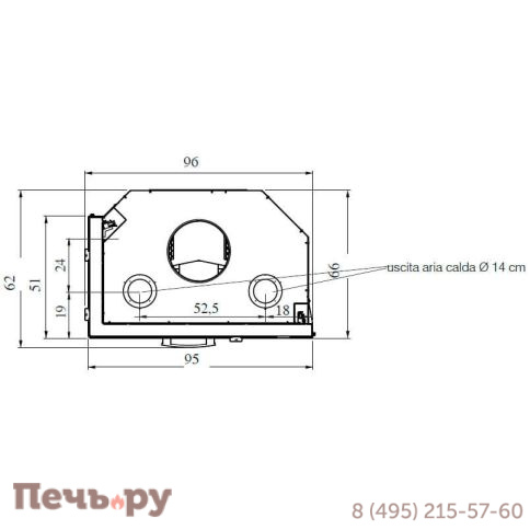 Каминная топка EdilKamin IC Tekno 2 DX/SX N фото 6