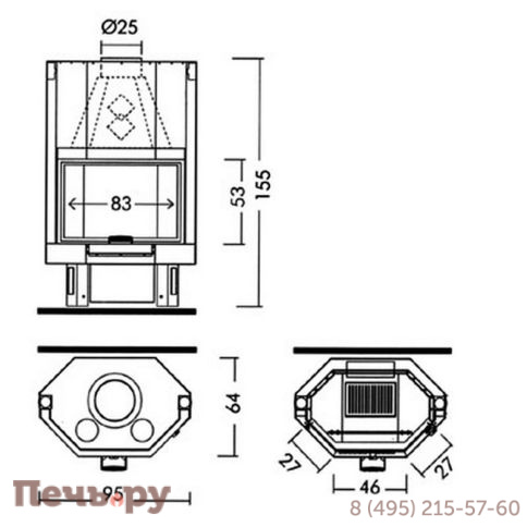 Каминная топка EdilKamin IC Tekno 3N фото 4