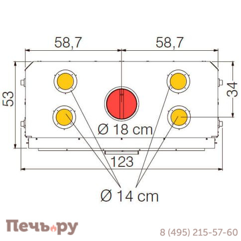 Каминная топка EdilKamin Windo 70 N фото 6