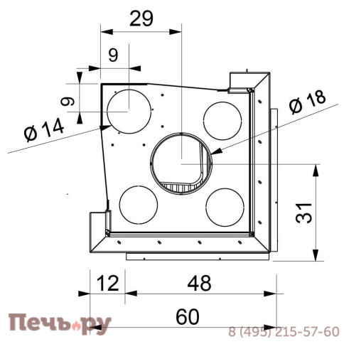 Каминная топка  EdilKamin Windo2 50 V фото 4