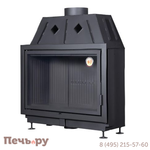 Каминная топка ЭкоКамин Альфа 1000 B подовая черный шамот фото 10