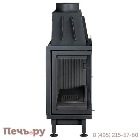 Каминная топка ЭкоКамин Альфа 1000B два стекла черный шамот фото 11