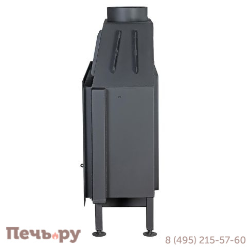 Каминная топка ЭкоКамин Альфа 1000B два стекла черный шамот фото 12