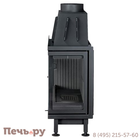 Каминная топка ЭкоКамин Альфа 1000B два стекла черный шамот фото 10