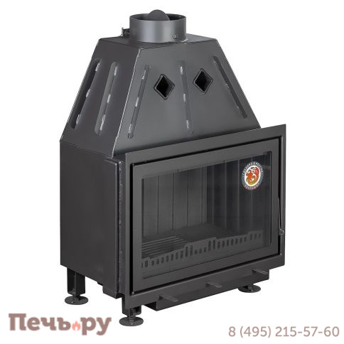 Каминная топка ЭкоКамин Альфа 700 (150мм) В с черным шамотом фото 5