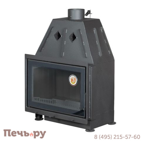 Каминная топка ЭкоКамин Альфа 700 (150мм) В с черным шамотом фото 6