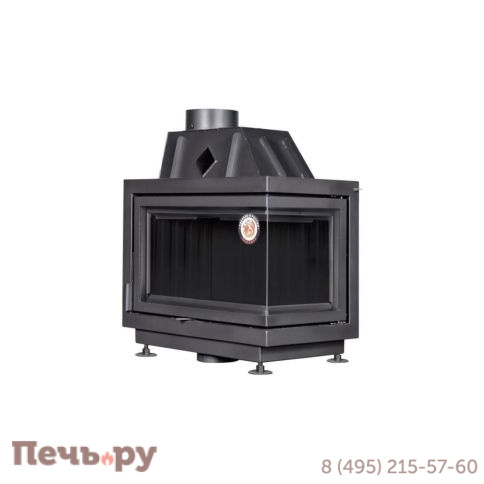 Каминная топка ЭкоКамин Альфа 700 2 стекла с черным шамотом фото 13