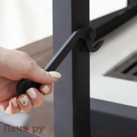 Каминная топка ЭкоКамин Альфа 700 2 стекла с черным шамотом фото 6