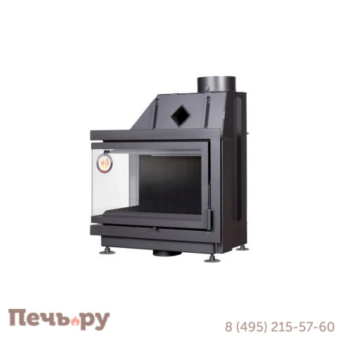 Каминная топка ЭкоКамин Альфа 700 2 стекла с черным шамотом фото 10