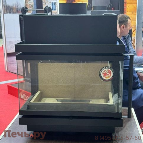 Каминная топка ЭкоКамин Альфа 700 три стекла подовая фото 4