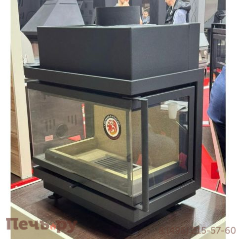 Каминная топка ЭкоКамин Альфа 700 три стекла подовая фото 6