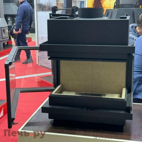 Каминная топка ЭкоКамин Альфа 700 три стекла подовая фото 7