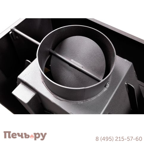 Каминная топка ЭкоКамин Альфа 700 три стекла подовая (черный шамот) фото 11