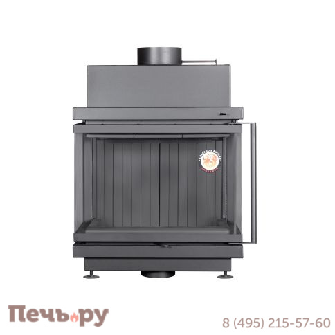 Каминная топка ЭкоКамин Альфа 700 три стекла подовая (черный шамот) фото 4