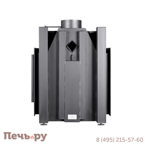 Каминная топка ЭкоКамин Альфа 700 три стекла подовая (черный шамот) фото 7