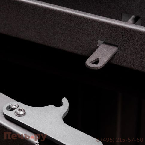 Каминная топка ЭкоКамин Альфа 700 три стекла подовая (черный шамот) фото 9