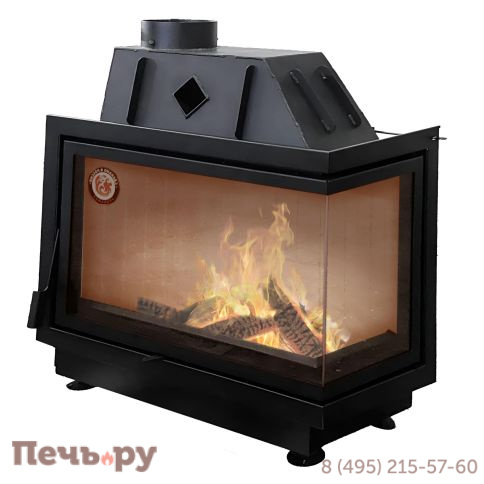 Каминная топка ЭкоКамин Альфа 800 L/R два стекла фото 3