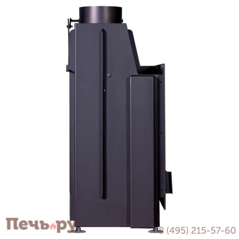 Каминная топка ЭкоКамин Альфа 800B L/R два стекла с черным шамотом фото 8