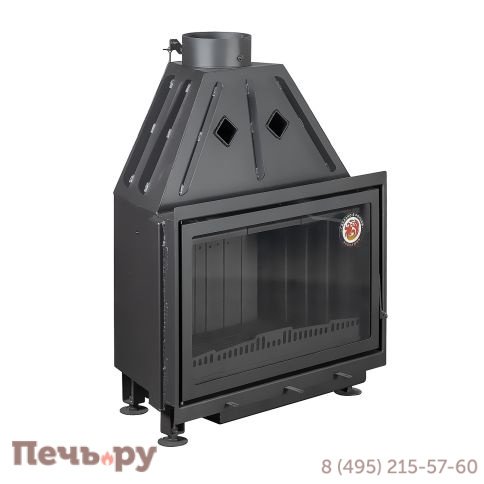 Каминная топка ЭкоКамин Альфа 800B с черным шамотом фото 5
