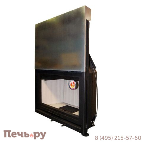 Каминная топка ЭкоКамин Альфа 800K  контргруз с защитным кожухом фото