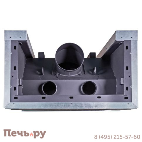 Каминная топка ЭкоКамин Дельта 1000 B три стекла черный шамот принтинг фото 11