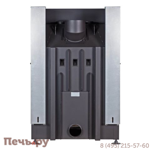 Каминная топка ЭкоКамин Дельта 1000 B три стекла черный шамот принтинг фото 10