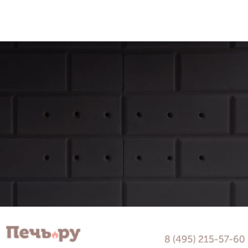Каминная топка ЭкоКамин Дельта 1000 PВ три стекла подовое горение принтинг черный шамот фото 10