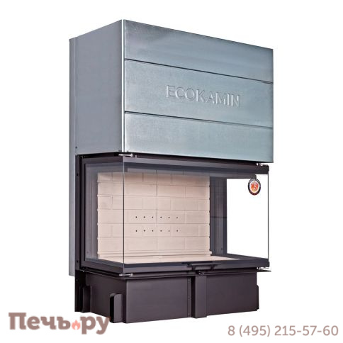 Каминная топка ЭкоКамин Дельта 1000 Р три стекла подовое горение принтинг фото 5
