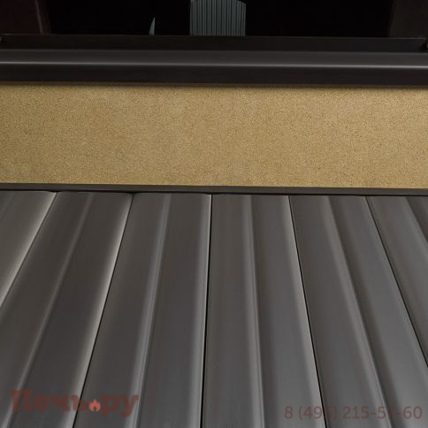 Каминная топка ЭкоКамин Дельта 1200х800х450 РB три стекла подовая, черный шамот фото 11