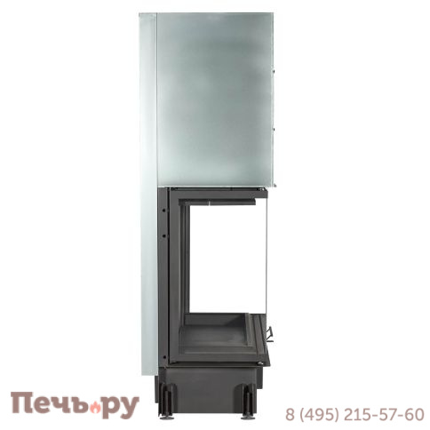 Каминная топка ЭкоКамин Дельта 1200х800х450 РB три стекла подовая, черный шамот фото 5